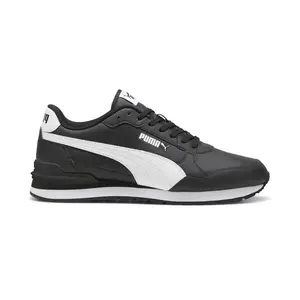 PUMA Mens St Runner V4 Leather Lace Up Sneakers Shoes Casual - Black