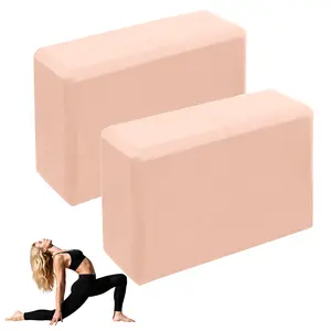 Yoga Blocks 2 pack, Gym Blocks, Exercise Workout Fitness Bricks, Pilates Stretch Handstand Non-Slip