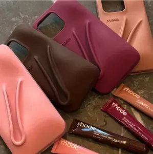 Rhode Peptide Lip-Tint Silicon Case WITH Lip Gloss iPhone 17 Pro Air Maroon