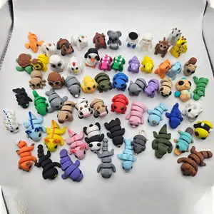 20/40/60PCS 3D printed animal model toy set, flexible and movable, collectible, desktop or bookshelf decoration, stress-relieving ornaments, flexible and movable joints, home and office decoration. A handmade gift for children, teenagers and adults.