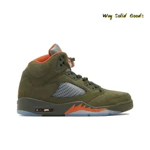 Retro Basketball Sneakers in Olive Colorway, 2024 Release