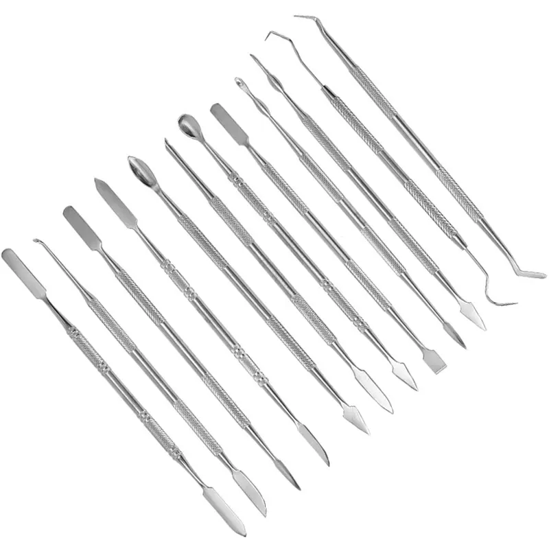 12 Piece Dual Head Wax Carving Tool Set, DIY Air Dry Clay Sculpting Kit for Pottery Modeling, Professional Craft Tools for Detailed Carving