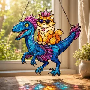 Princess Donut And Mongo Resin Arcylic Suncatcher, Dun/geo/n Cra/wl/er Fantasy Window Hanging, Gift For Her