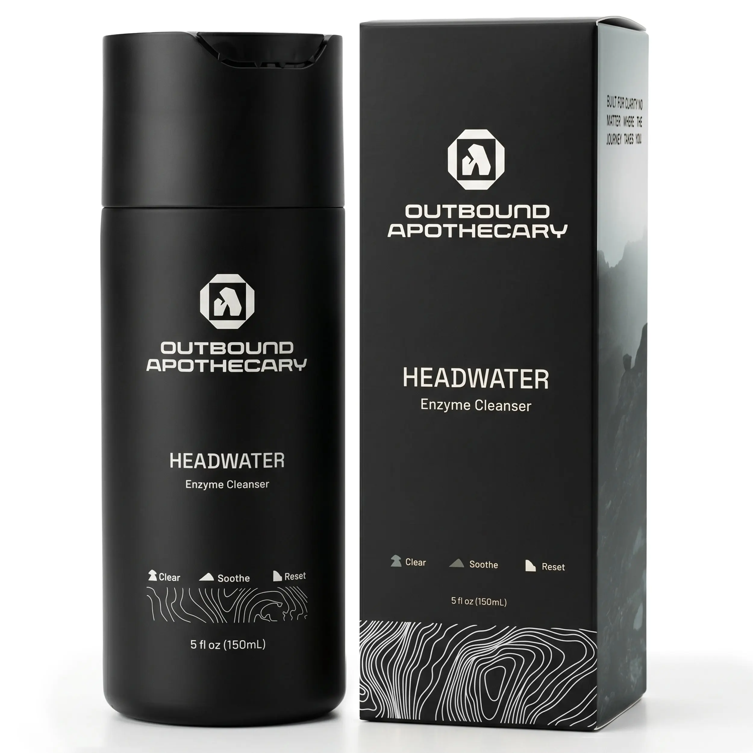 Outbound Apothecary Headwater - Men's Enzyme Face Cleanser with Pineapple & Papaya Enzymes, Gentle Exfoliating Daily Face Wash for Sweat, Sun & Outdoors
