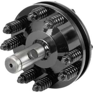 [LuckyNote] Slip Clutch, 1 3/8" PTO Slip Clutch, Smooth Round Ends PTO Friction Clutch, Carburized Steel Tractor Slip Clutch, Adjustable Rotary Cutter Slip Clutch, Black Brush Hog Slip Clutch for PTO Shaft