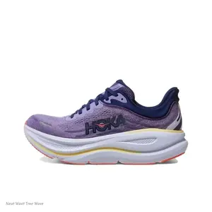 Low-Profile Running Shoes with Purple Mesh Upper and Multi-Layer White Midsole