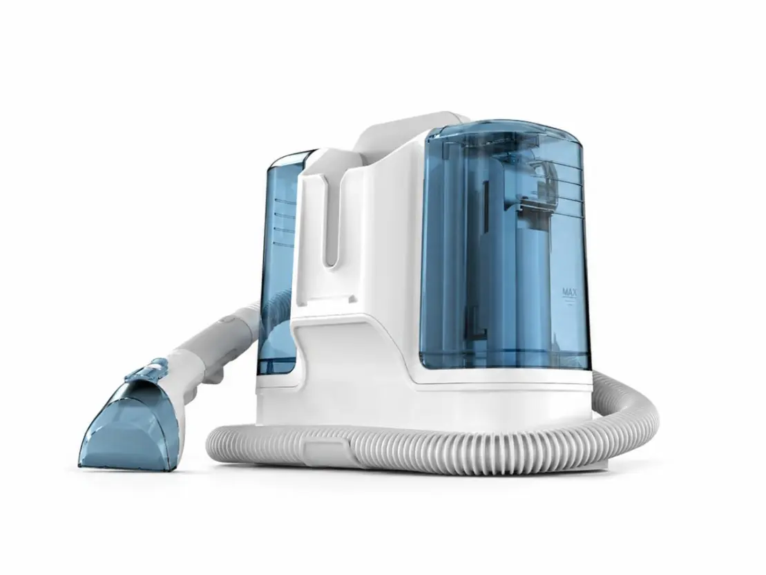Portable 450W Carpet Cleaner Machine - Handheld Upholstery Shampooer, Pet Spot Extractor for Couch, Sofa, Car Seat, Fabric Mattress, Small Deep Cleaning Water Scrubber Vacuum Washer
