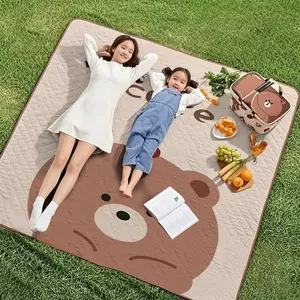 Outdoor Picnic Blanket Large Mat Waterproof Leisure Blanket Foldable Camping Ground Cover Travel Hiking Accessories for Outdoor NONE