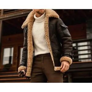 Winter Outfits (Western/Cold Weather/Christmas Party/Date Night Outfits) - Jackets: Men's Black Long Sleeve Fleece Coat with Fur Collar | Army Tactical Design Windproof Hooded Jacket for Outdoor/Autumn Winter Casual Wear"