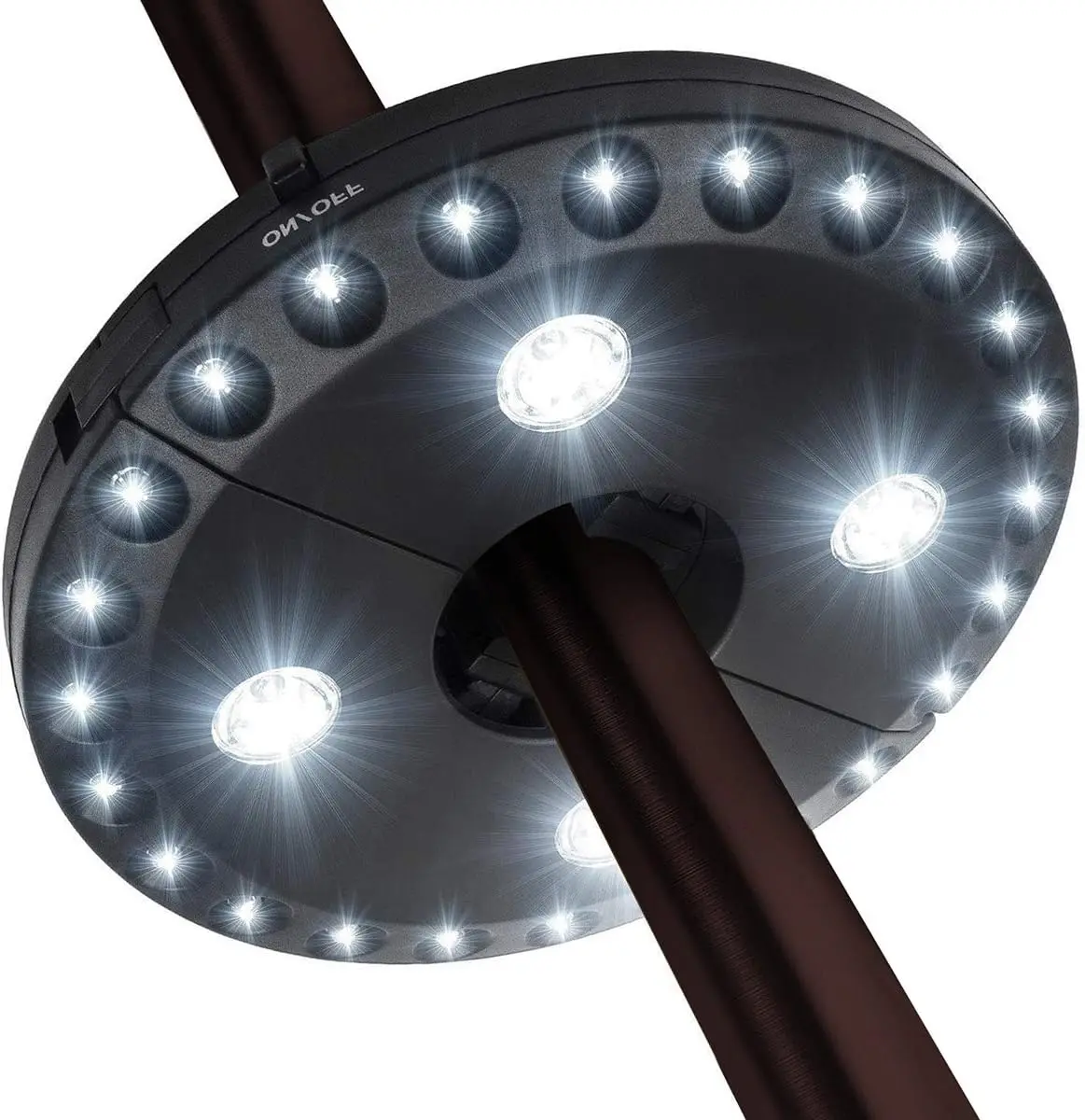 Patio Umbrella Light, 28 LED Lights at 200 lumens 3 Lighting Modes Cordless 4 x   Operated, Umbrella Pole Light for Patio Umbrellas, Camping Tents or Outdoor Use (White)