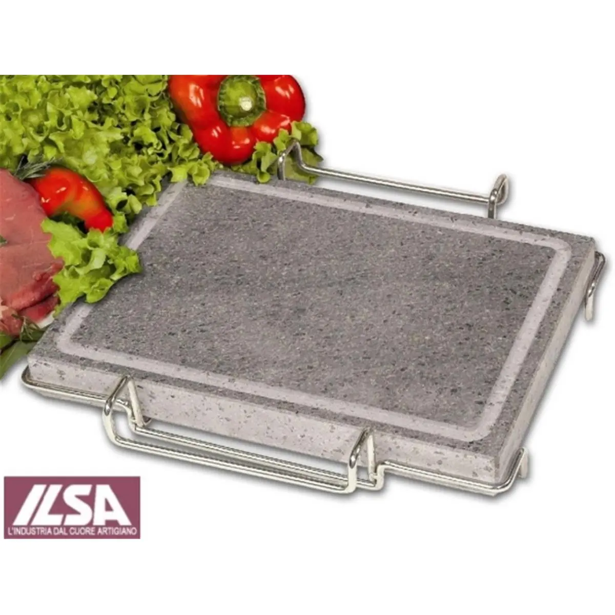 8.25 in. x 11.4 ft. Rectangular Lava Rock Plate with Stand- 9 Piece