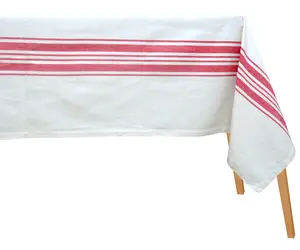 Red Striped Tablecloth