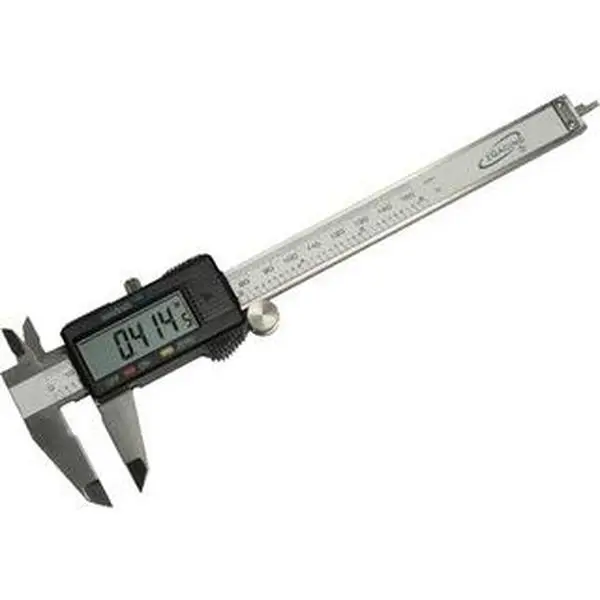 iGaging 100-030n Stainless Steel Calipers for Adults, 0-6”/0-150mm Range, 0.0005”/0.01mm Resolution, 0.0015” Accuracy, X-Large Display for Precision Hand Measurement Tasks