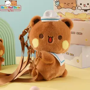 Official Original Bubu And Yier Plush Backpack  - Panda Bubu And Dudu Backpack Plush Doll Sailor Series Shoulder Bag Gift