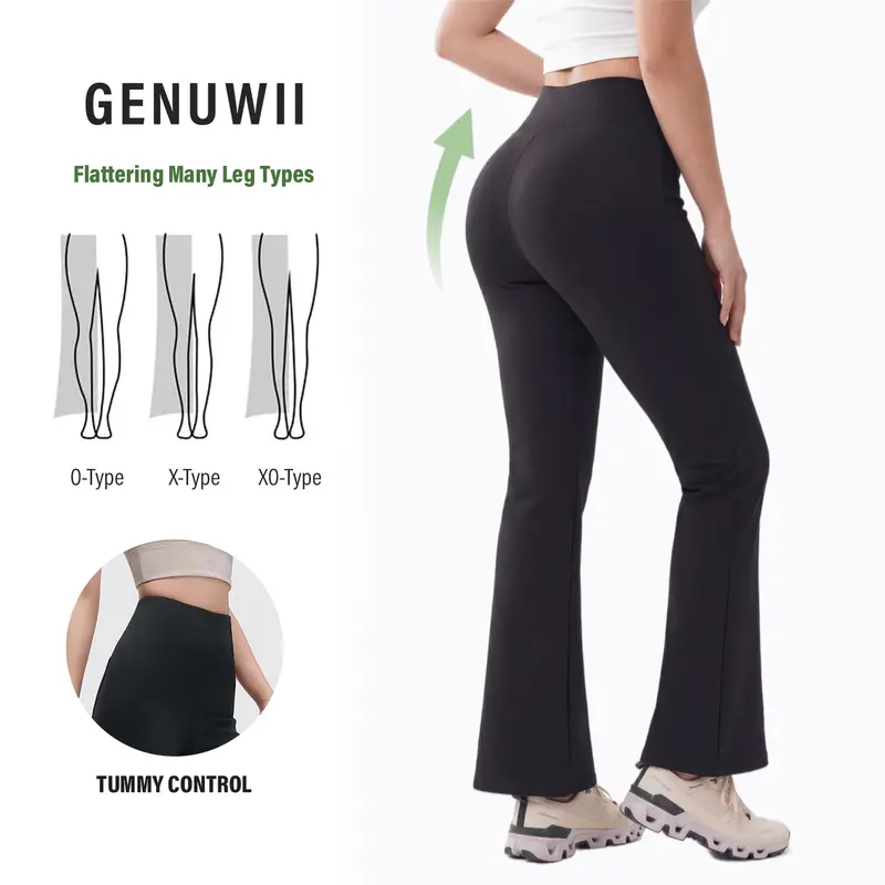GENUWII Women's High Waisted Fleece Lined Leggings - Thermal Warm, Tummy Control, Ultra Soft Shapewear for Winter Gym Workouts & Everyday Wear