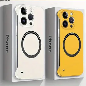 Ultra Slim PC Frameless Matte Protective Phone Case For iPhone 17 16 15 14 13 12 11 Pro Max 15 16 Plus Magnetic Hard Cover Cases