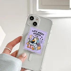 Late Night Reader Phone Grip – Cute Book Lover Grip, Cozy Reading Club Phone Holder, Gift for Night Readers