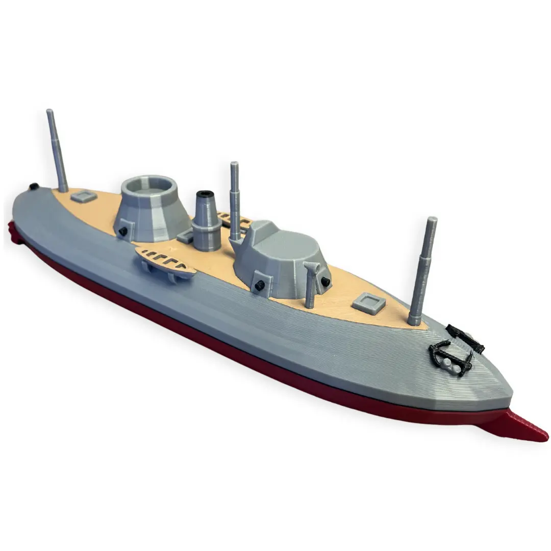 USS Keokuk Ironclad Model Ship - 10-Inch Civil War Replica - Union Navy Warship - Historical Naval Decor, Military History Gift & Collectible Nautical Display