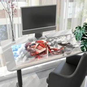 Attack on Titan Anime Mouse Pad, Rubber Base Polyester Fiber Desk Mat, Ideal for Gaming Office Laptop RV, Perfect Birthday Christmas Gift