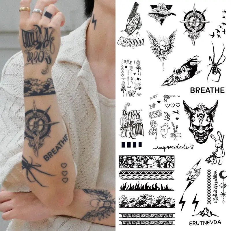 Waterproof Temporary Tattoo Sticker, Long Lasting Fake Tattoo Sticker, Body Art Decoration for Arm, Leg, Chest, Body Fake Tattoos