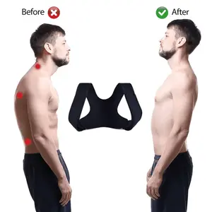 Posture Corrector Brace for Men and Women – Adjustable Back Shoulder Support, Improves Posture, Fits Chest 30"-43"