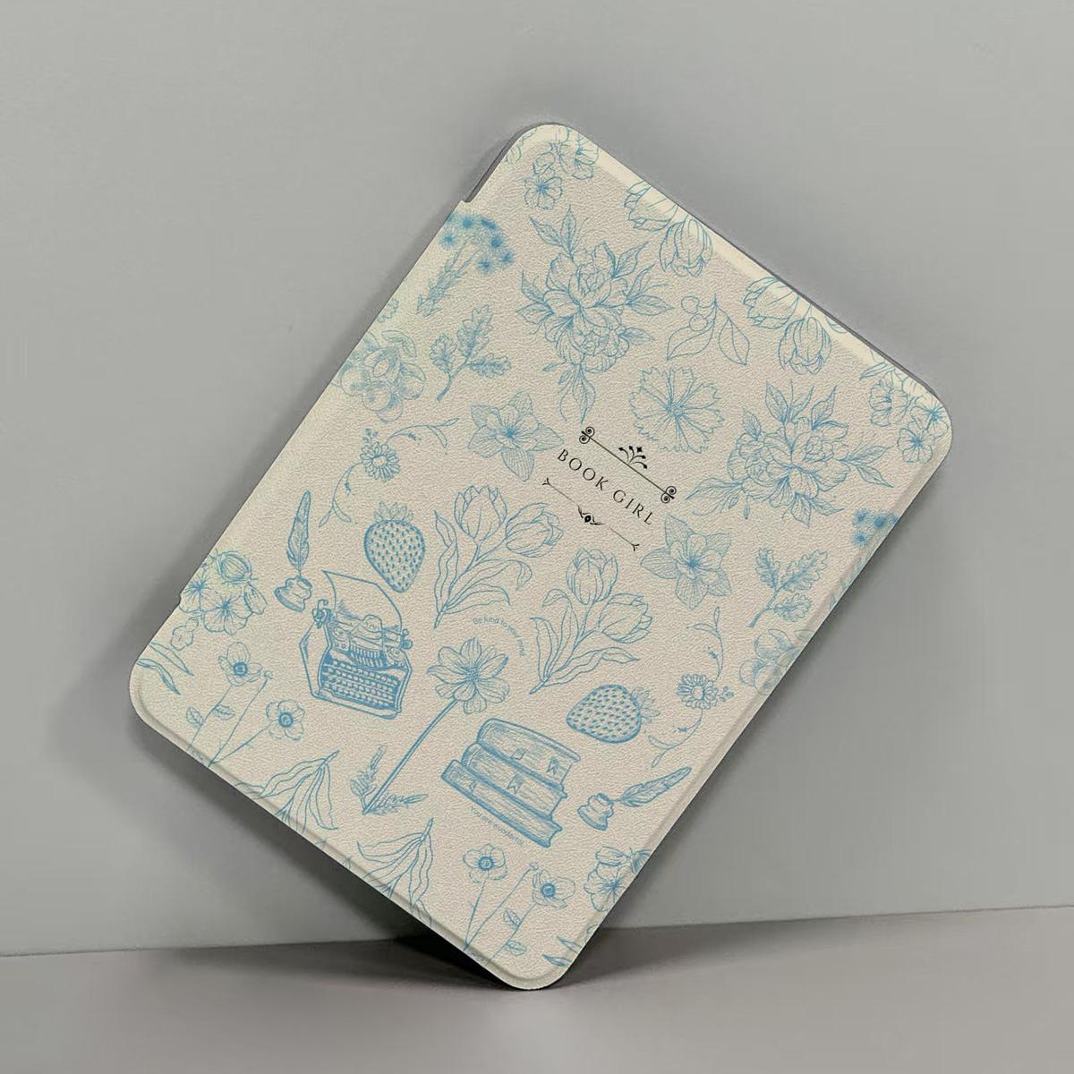 Chic Hand Drawn Aesthetic Kindle Case - Slim PU Leather Cover, Soft Back, Auto Wake/Sleep, Durable Tablet Casing for 6in, 6.8in, 7in Devices: Paperwhite 11th/12th Gen, Kindle 2022/2024, Tablet Computer Accessory, Protection