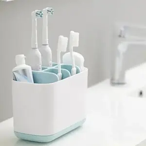 1pc Toothbrush Case, Countertop Rack for Bathroom Storage, Simple Cosmetics Drain Shelf Supplies, Sanitary Organizer