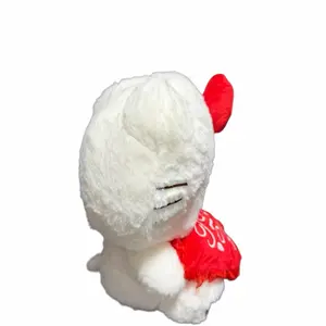 Kitty Graduation Plush with Red I Love You Heart