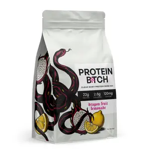 Protein B Clear Whey Protein Drink Mix With Collagen and Caffeine,  Dragon Fruit Lemonade, 503 g Workout Supplement Recovery Supplement