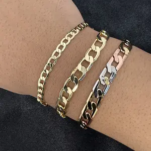 Cuban Bracelet 14k Gold Plated