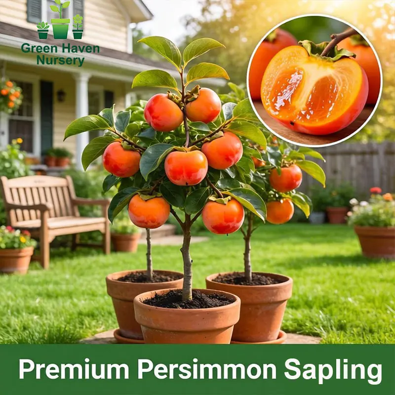 Persimmon seedlings produce sweet fruits, have strong root systems, are healthy and grow quickly, making them ideal for family orchards and beginners.