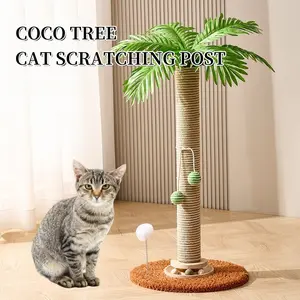 purrfect deals 32 inch Cat Scratching Post & Tree Tower - Tall Cat Scratcher for Indoor Cats with Sisal Rope, Hanging Ball Toy and Stable Base