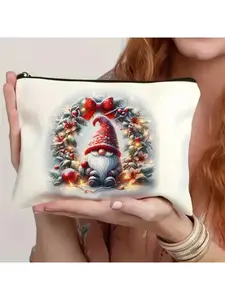 Direct sales DIY customized makeup bags, hot-selling travel storage toiletries bags, Christmas gnome elders