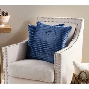 Home Reflection Set of 2 Ribbed Plush Decorative Pillows