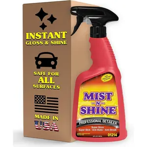 Mist-N-Shine Detail  - 22 Oz - Multi-Purpose High Gloss Finish Waterless Quick Detailer  for Glass, Chrome,  and Plastics -  Exterior Cleaner for Auto Detailing Supplies