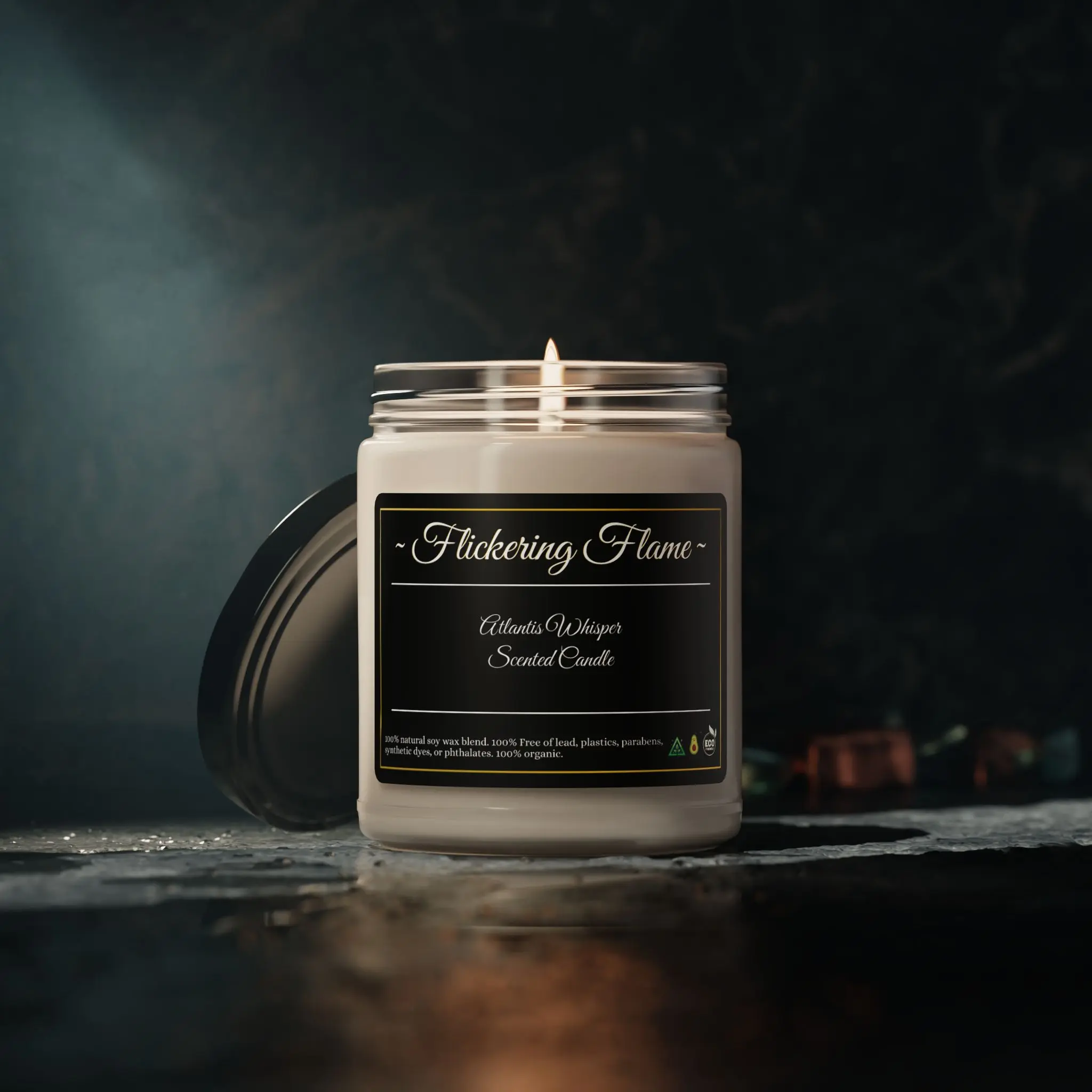 Scented Candle 9oz - Organic and Vegan Soy Wax Craftsmanship - 8 Varieties Decor Glass Cozy Aroma