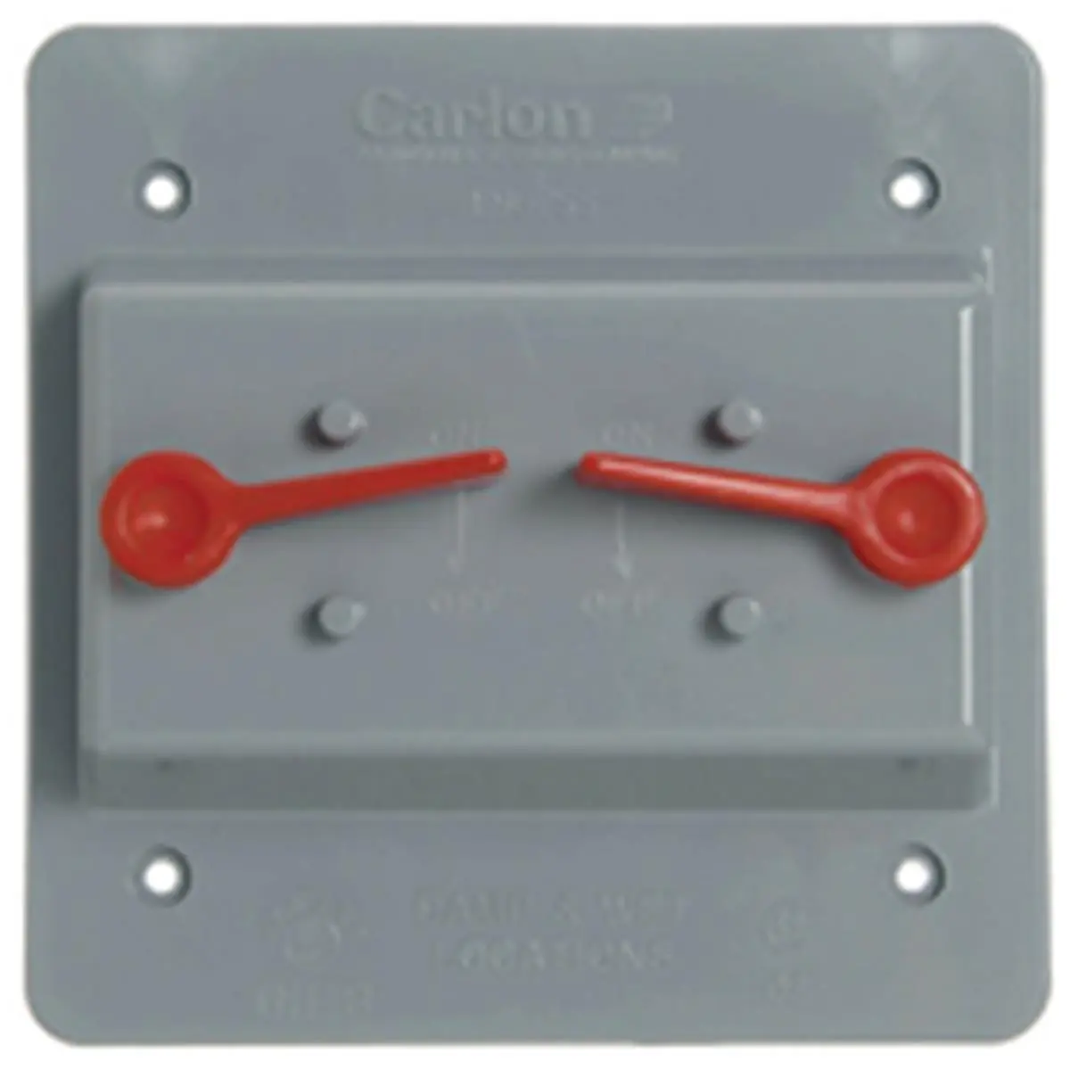 2 ... 212 MAIN Thomas & Betts-Carlon E9G2SSNR Grey Double Toggle Switch, Outdoor Weatherproof Vertical Mount Electrical Component, Outdoor Control for Sailing Water Sports