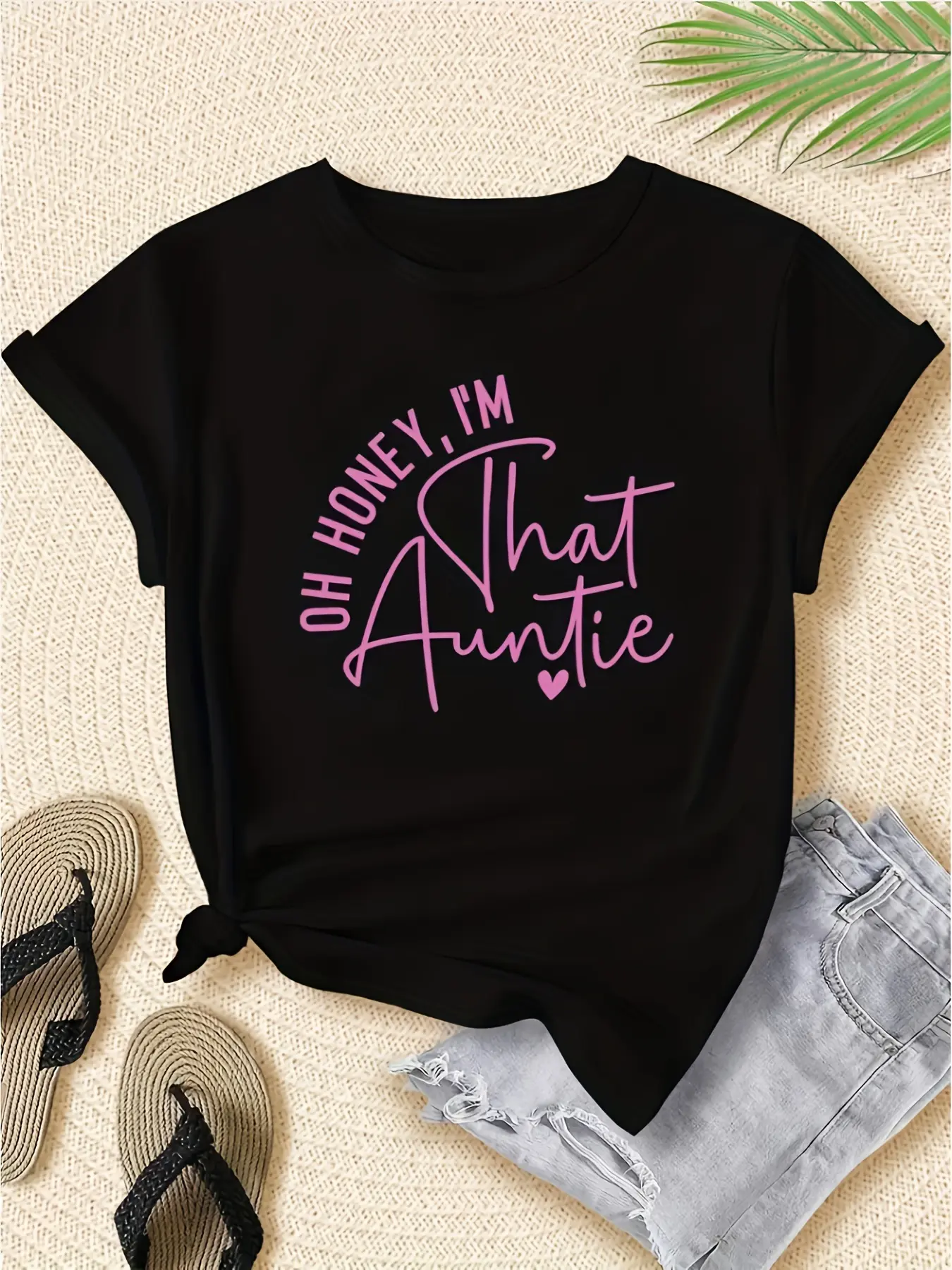 Ladies Fun Aunt T-Shirt-Oh Dear I'm the Aunt Sloga unisex soft cotton short sleeve t shirt, vintage graphic casual tee for men women teens, perfect birthday holiday gift for camping travel gym daily street  wear