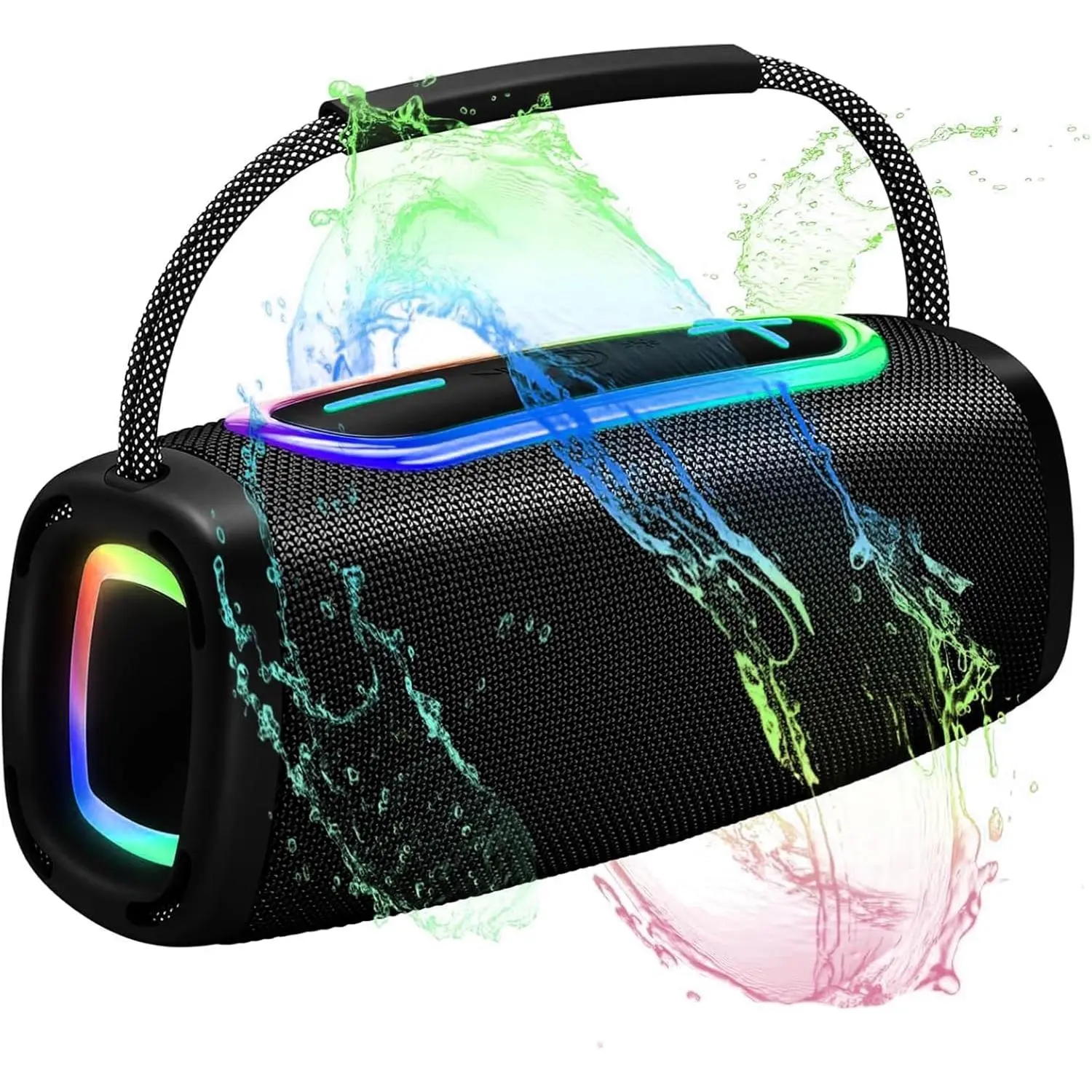 Bluetooth Speaker 60W, 36H Playtime 6000mAh BT5.4 Portable Wireless Speaker with Loud Stereo Sound, IP6 Waterproof, Portable Speaker with RGB Multi-Color Rhythm Lights for Outdoor/Home/Party as Gift