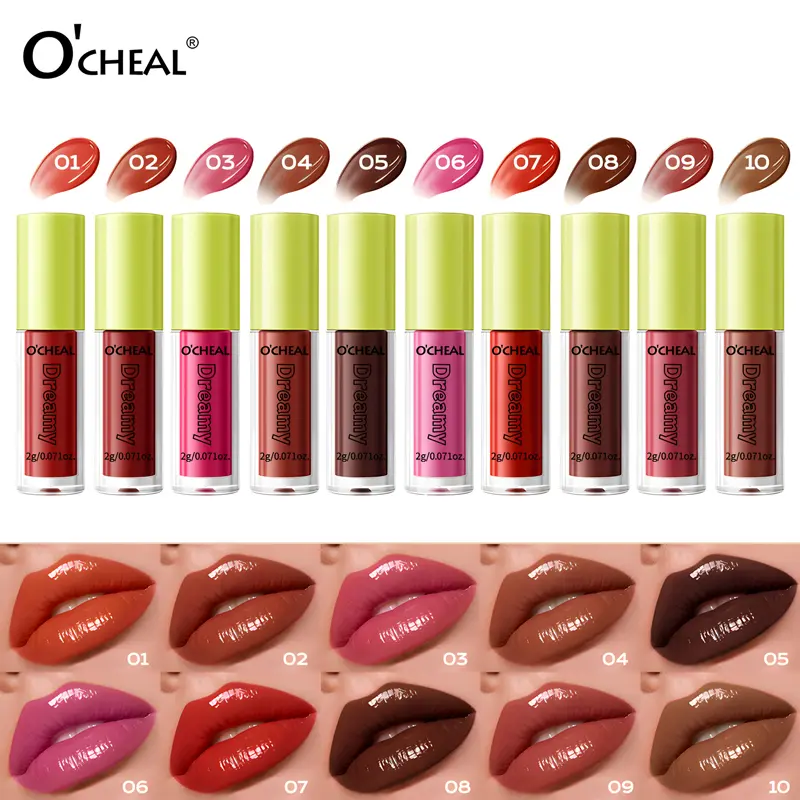 Waterproof Lip Gloss Set, 10 Color Liquid Lipstick Collection, Long Lasting Transfer Proof Lip Makeup Kit, Hydrating Gloss Finish Beauty Gift Set