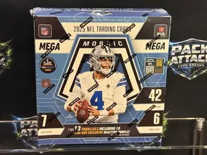 Panini 2025 Mosaic Football Mega Box - 42 Cards Per Box with 13 Parallels including 10 Mega box exclusive Reactive Purple!
