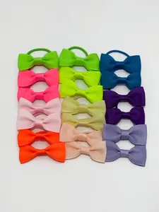 20pcs Mini Bow Hair Ties Scrunchies, Elastic Band Scrunchie, Elastic Non-Damaging Woven Fabric, Cute Multicolor Accessories for Daily Wear, Perfect Holiday Gifts, Elastic Hair Accessory