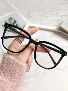 1 Pair Simple Eyeglasses for Men and Women, Fashion Square Frame Eyeglasses with Anti-blue Light Lenses for Everyday Use, Stylish Square Frames, Fashion Accessory, Square Frame Eyewear