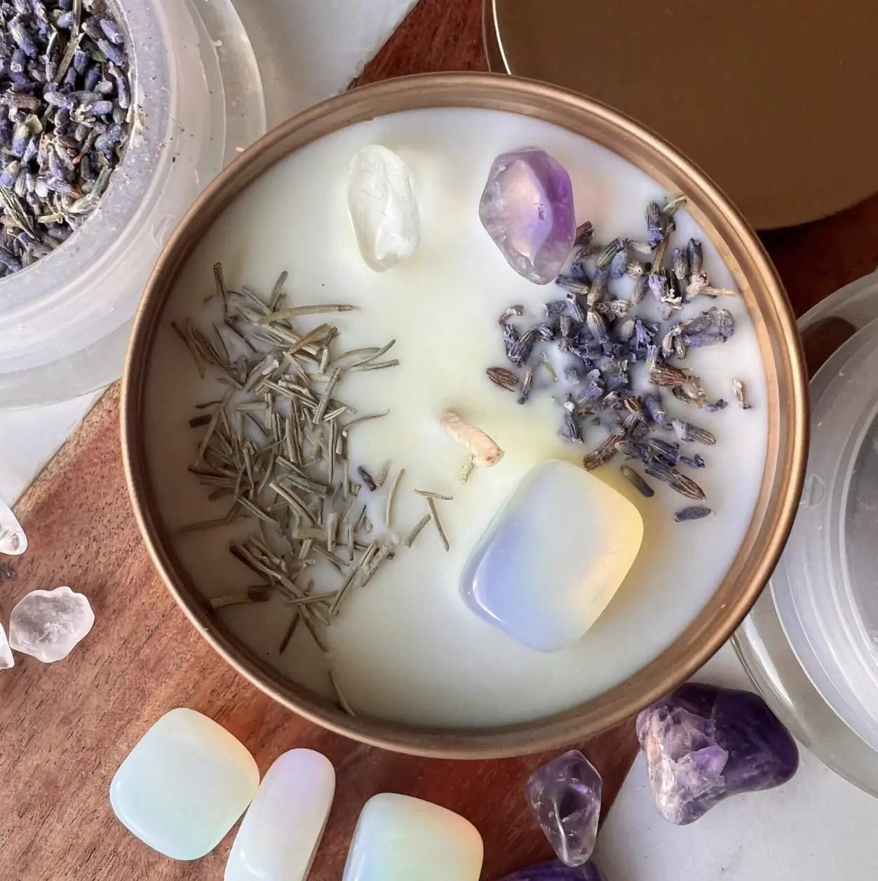 FULL MOON Candles  Intention Candle with crystals | Homemade gifts | Manifestation and intention rituals  Candle | Crystal healing | moon ritual Decor  Cozy Flowers Hand Vanilla Ornaments Decoration Light Freshener Perfume Aroma Scented