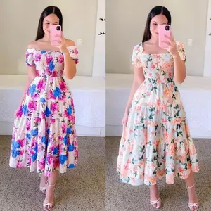 Women's clothing Spring and Summer New Fashion Butterfly Dress Artistic French Fresh Print Loose Breathable Women's Elegant Midi