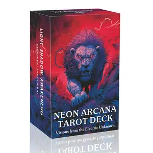 Neon Arcana Tarot Cards Set, 78 Card Deck, Includes Paper Instructions, 13x8 Cm,Visions from the Electric Unknown Card Games, Tarot Card Decks