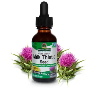 Nature's Answer Alcohol-Free Milk Thistle 1 Ounce Extract | Supports Hepatic System | Vegan | Non-GMO | Gluten Free | Kosher Healthcare Supplement