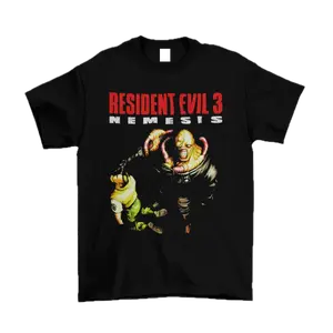 Y2K Vintage Game Resident Evil 3 Nemesis Black T-shirt Size S-3XL