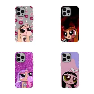 Powerpuff Girls Y2K Aesthetic Two-In-One Drop-Resistant Mobile Phone Case Protection, Shockproof For IPhone 17-12, Pro Max, Pro Plus, and Samsung S25 24 23 Safety Case