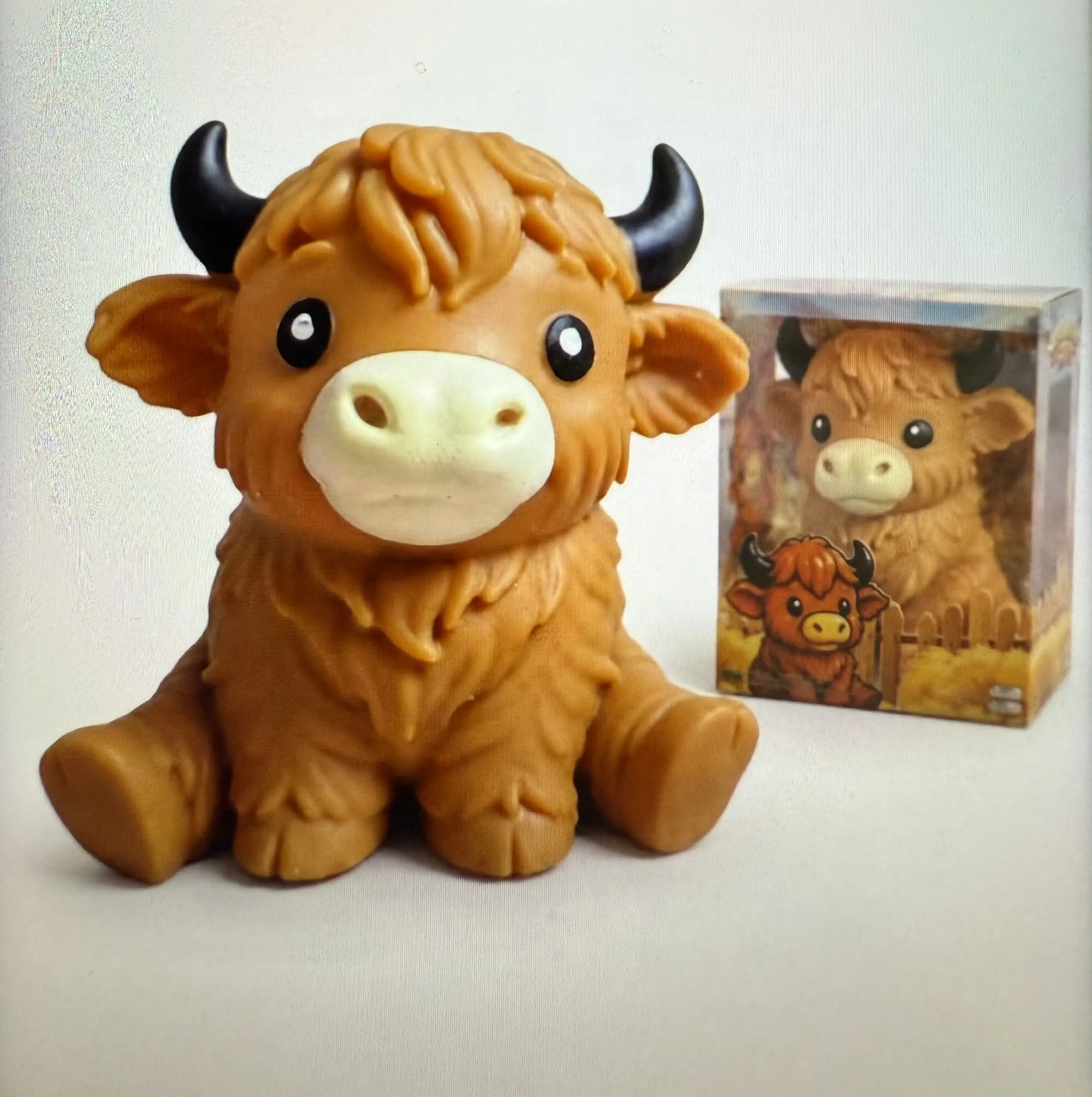 Jumbo Highland Cow Squishy Toy - Soft Sensory Stress Relief